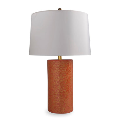 Richmond Damask Coral Lamp