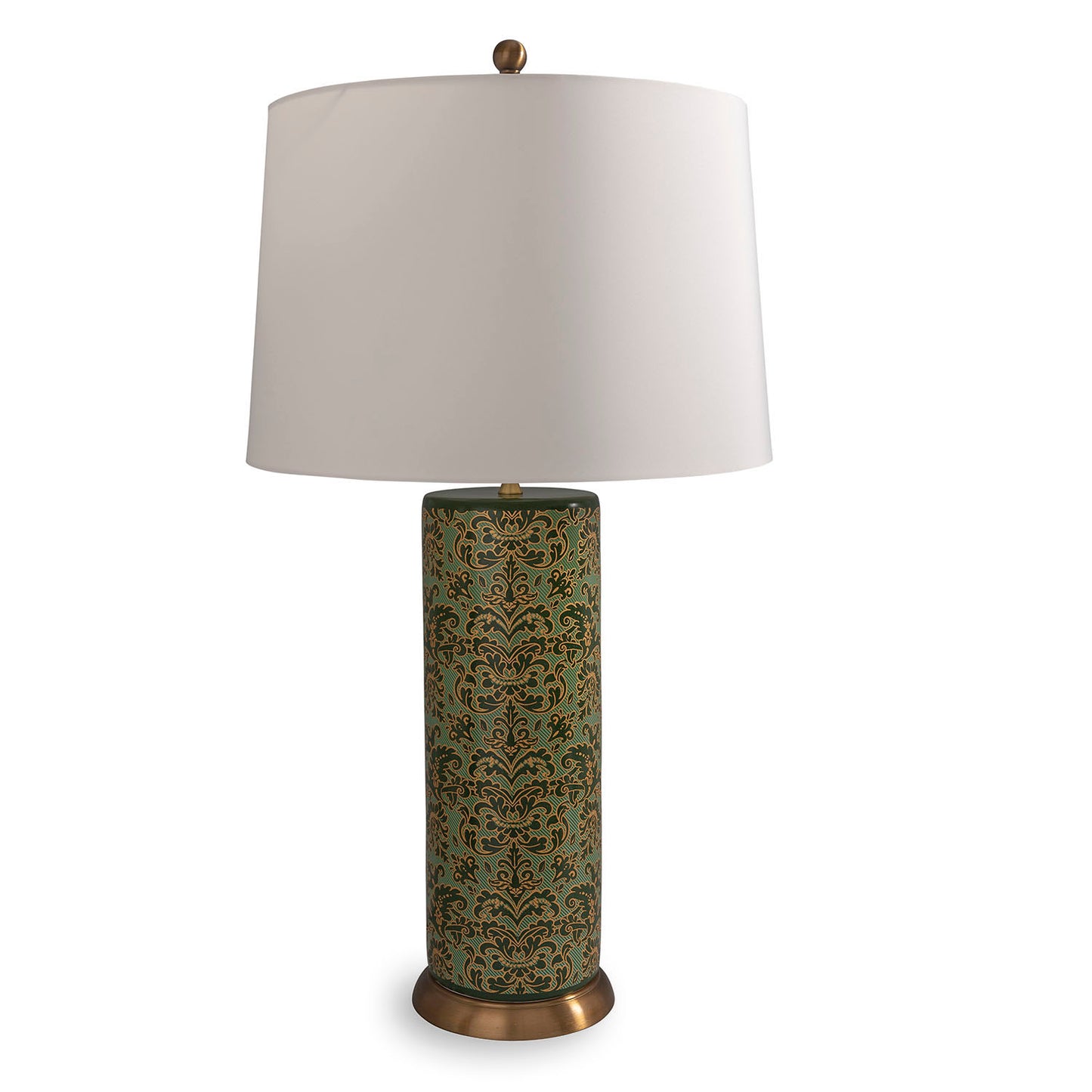 Richmond Damask Green Lamp
