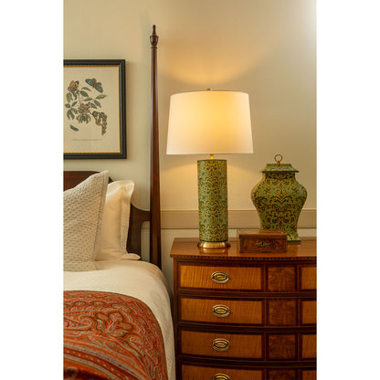 Richmond Damask Green Lamp