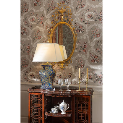 Richmond Damask Indigo Lamp
