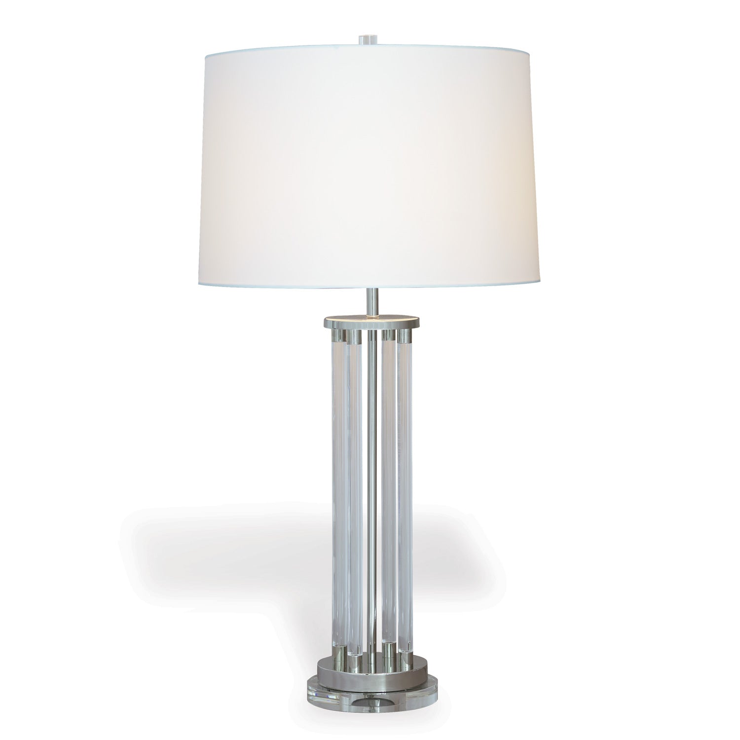 Moderne Nickel Lamp 36"H