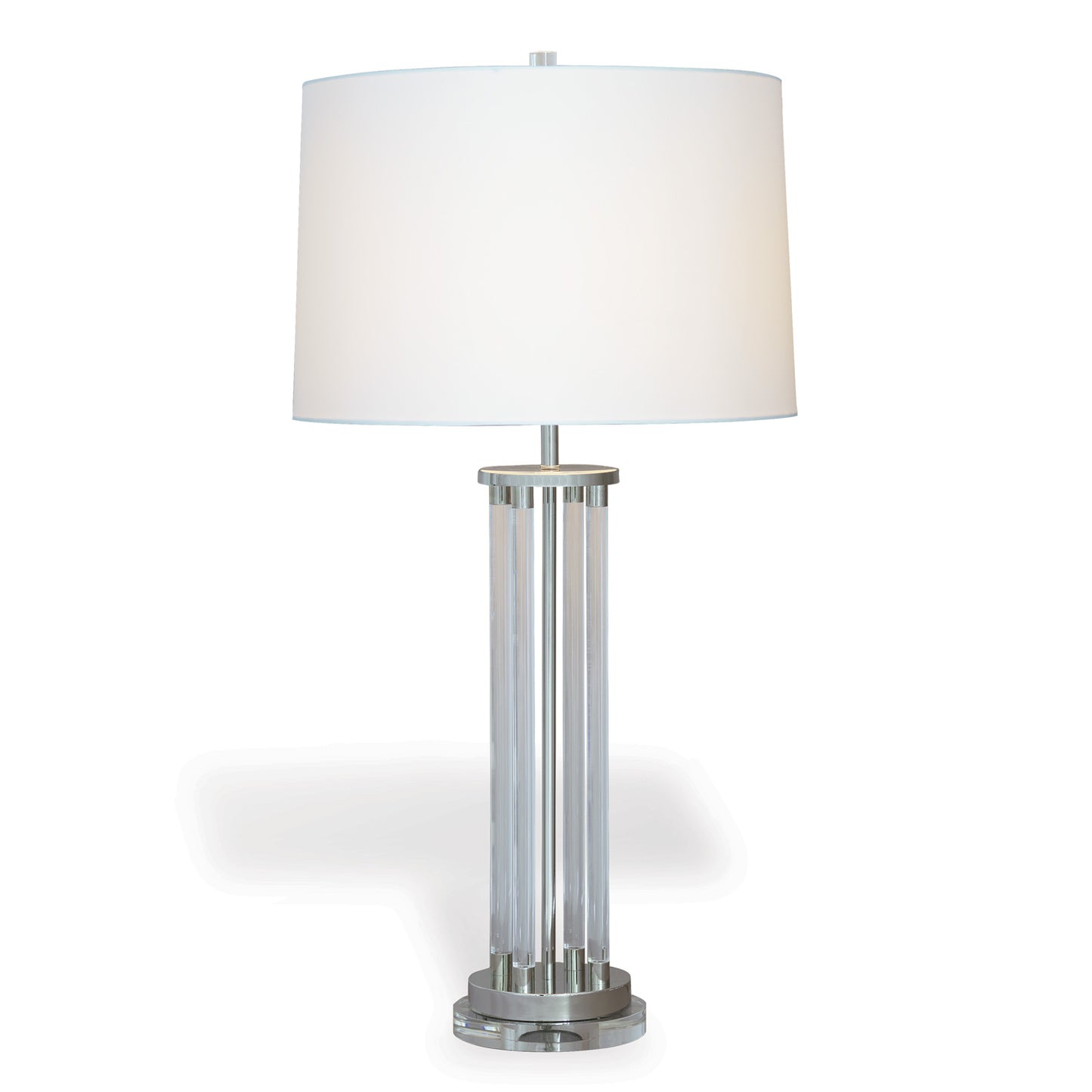 Moderne Nickel Lamp 36"H
