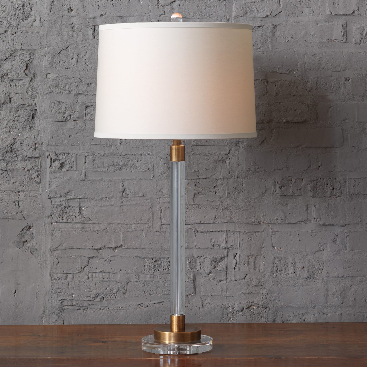 Maxwell Brass Lamp 34"H