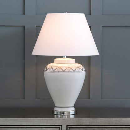 Carlyle Cream Lamp 30"H