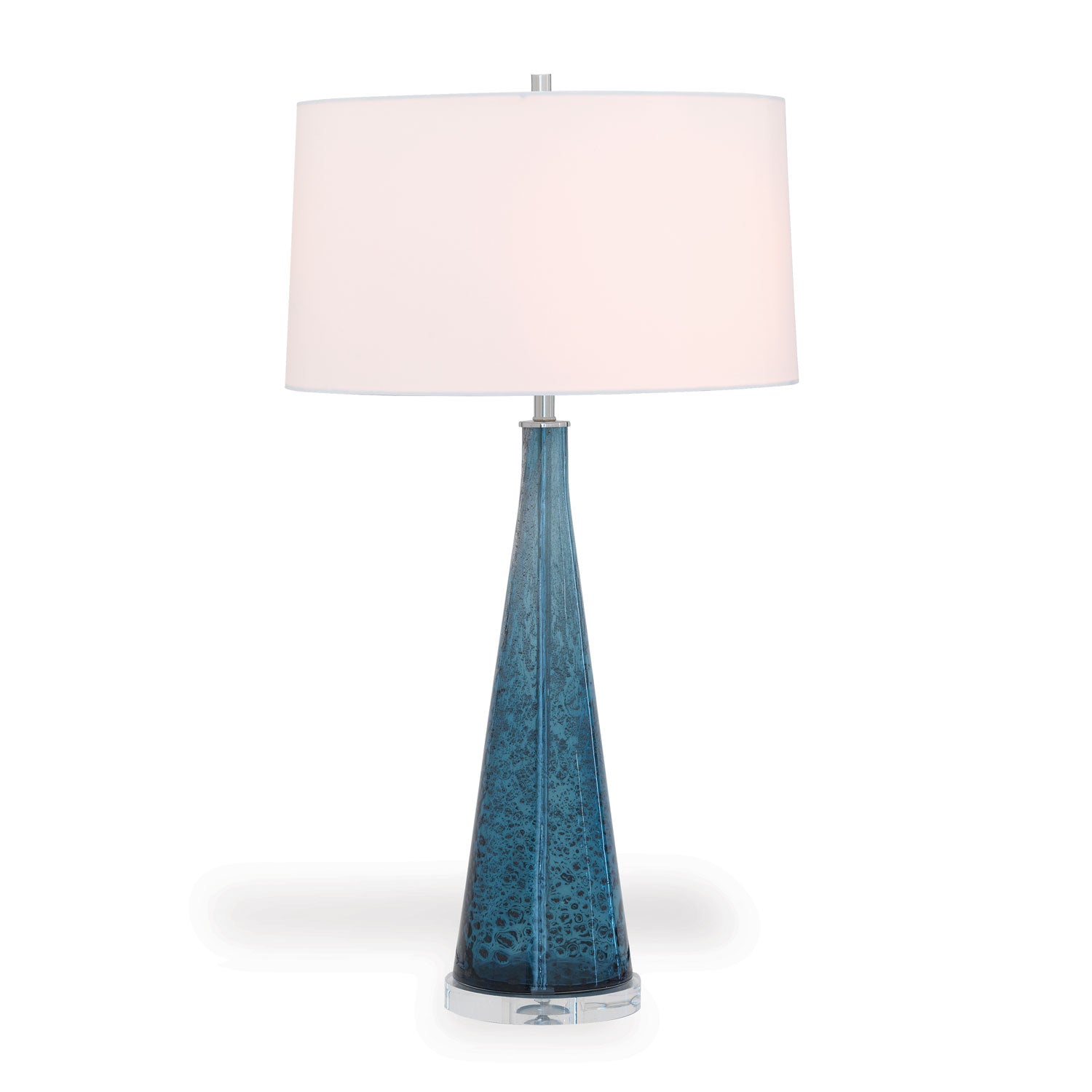 London Smoke Blue Glass Lamp 33"H