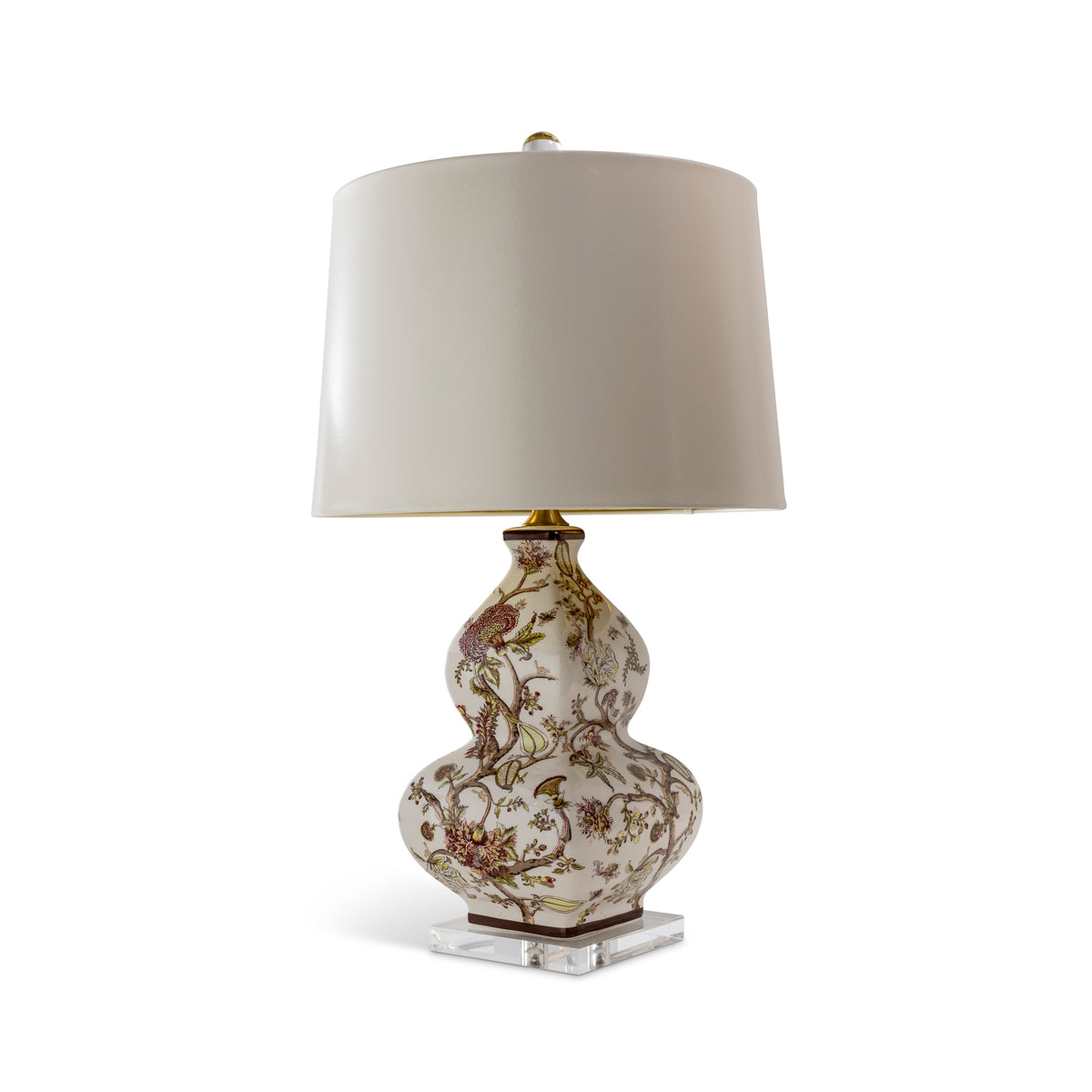 Pondicherry Red w/ Lizard Shade Lamp