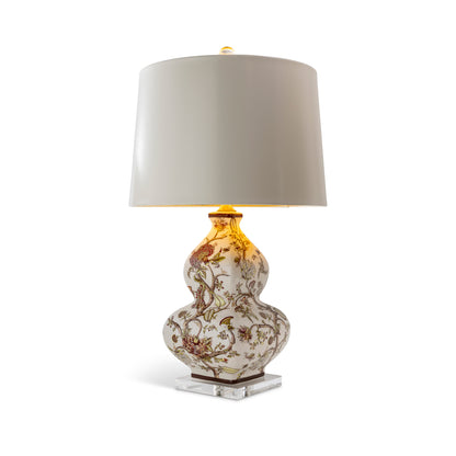 Pondicherry Red w/ Lizard Shade Lamp