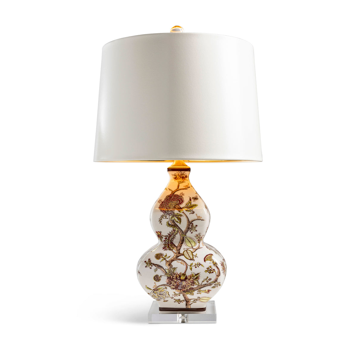 Pondicherry Red w/ Lizard Shade Lamp