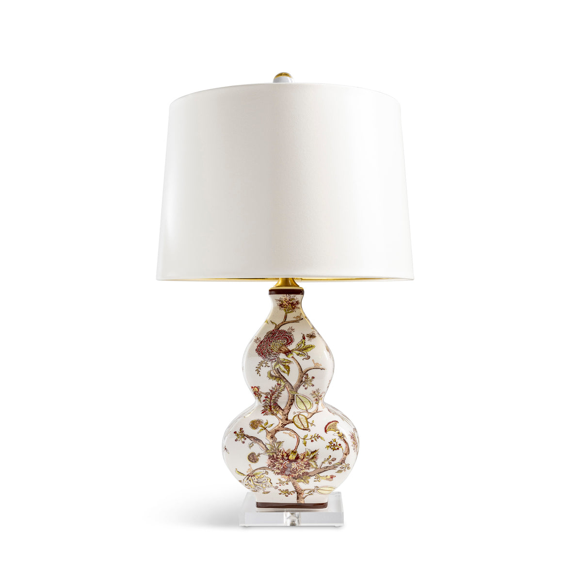 Pondicherry Red w/ Lizard Shade Lamp