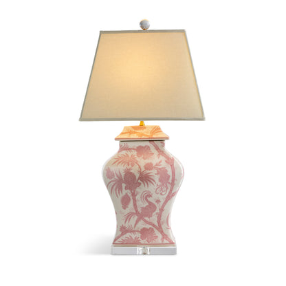 Balinese Peacock Pink Lamp