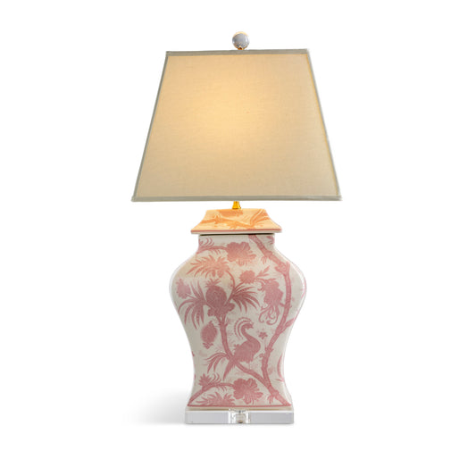 Balinese Peacock Pink Lamp