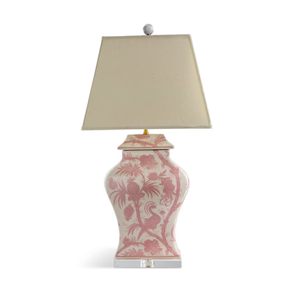 Balinese Peacock Pink Lamp