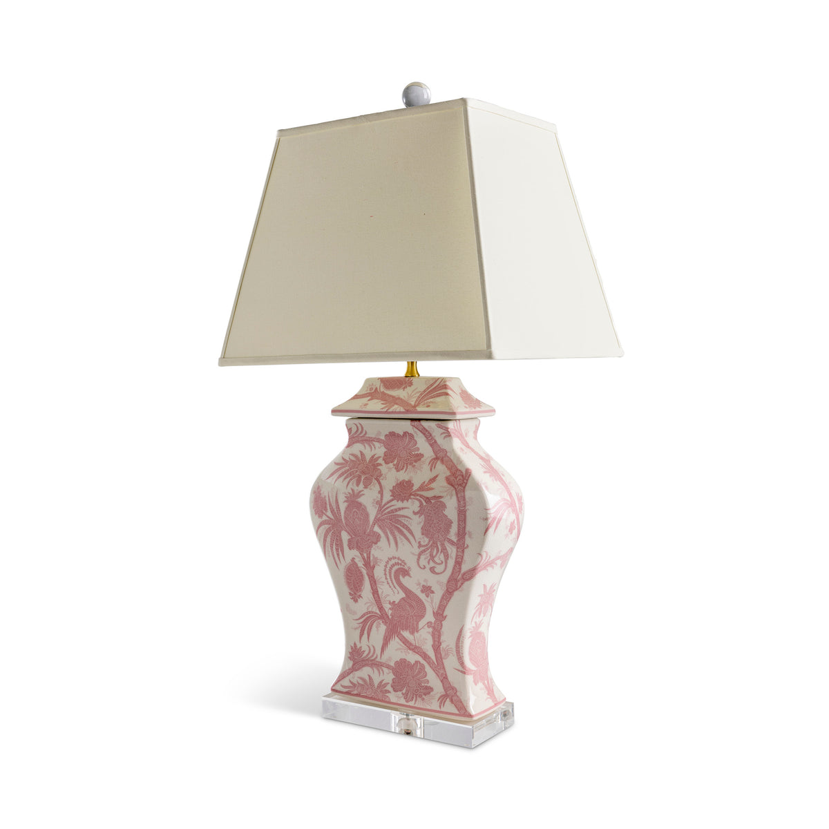 Balinese Peacock Pink Lamp