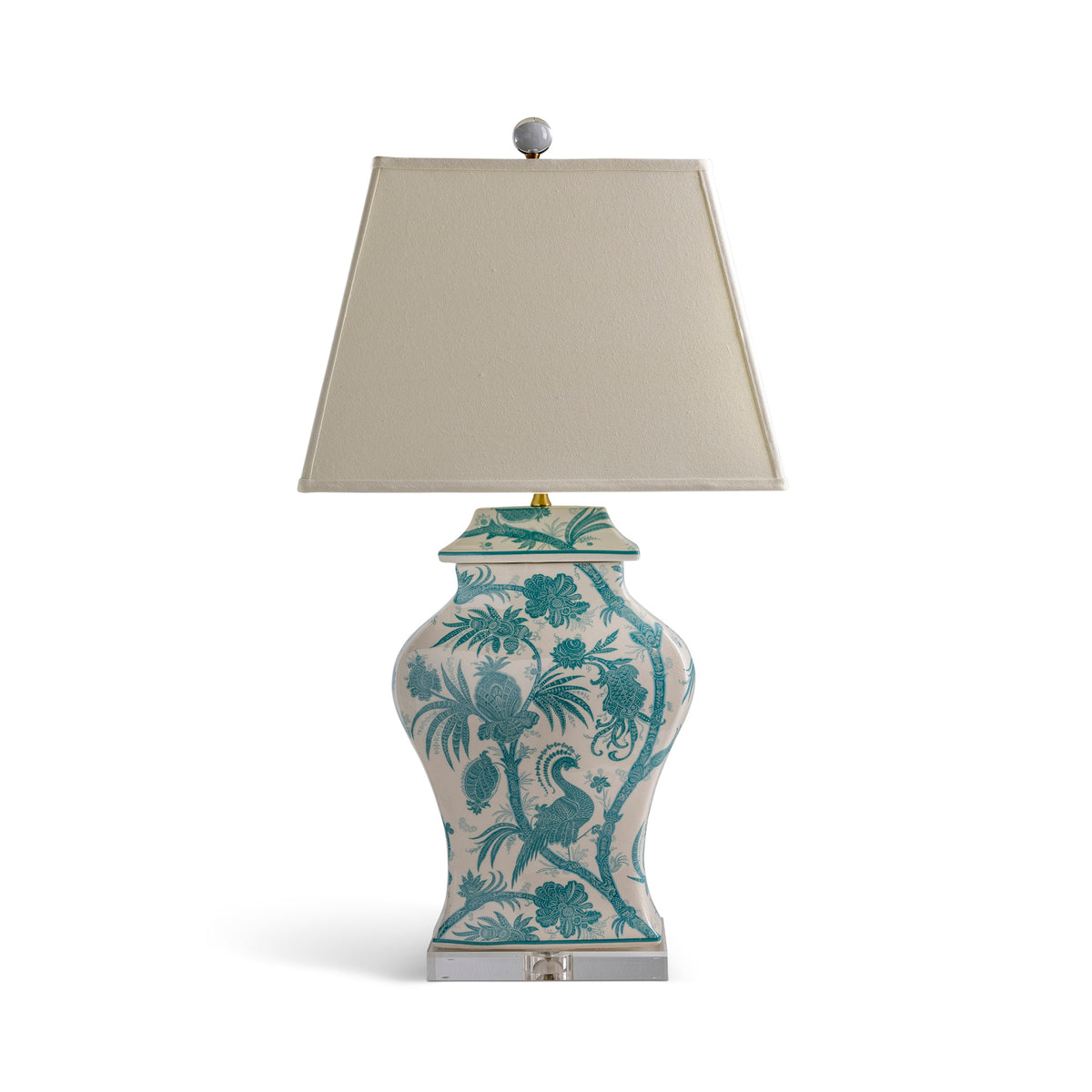 Balinese Peacock Turqouise Lamp