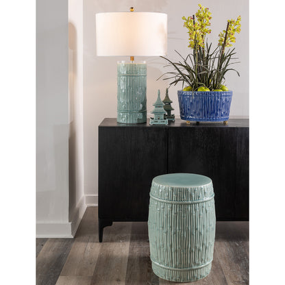 Bamboo Cylinder Celadon Lamp