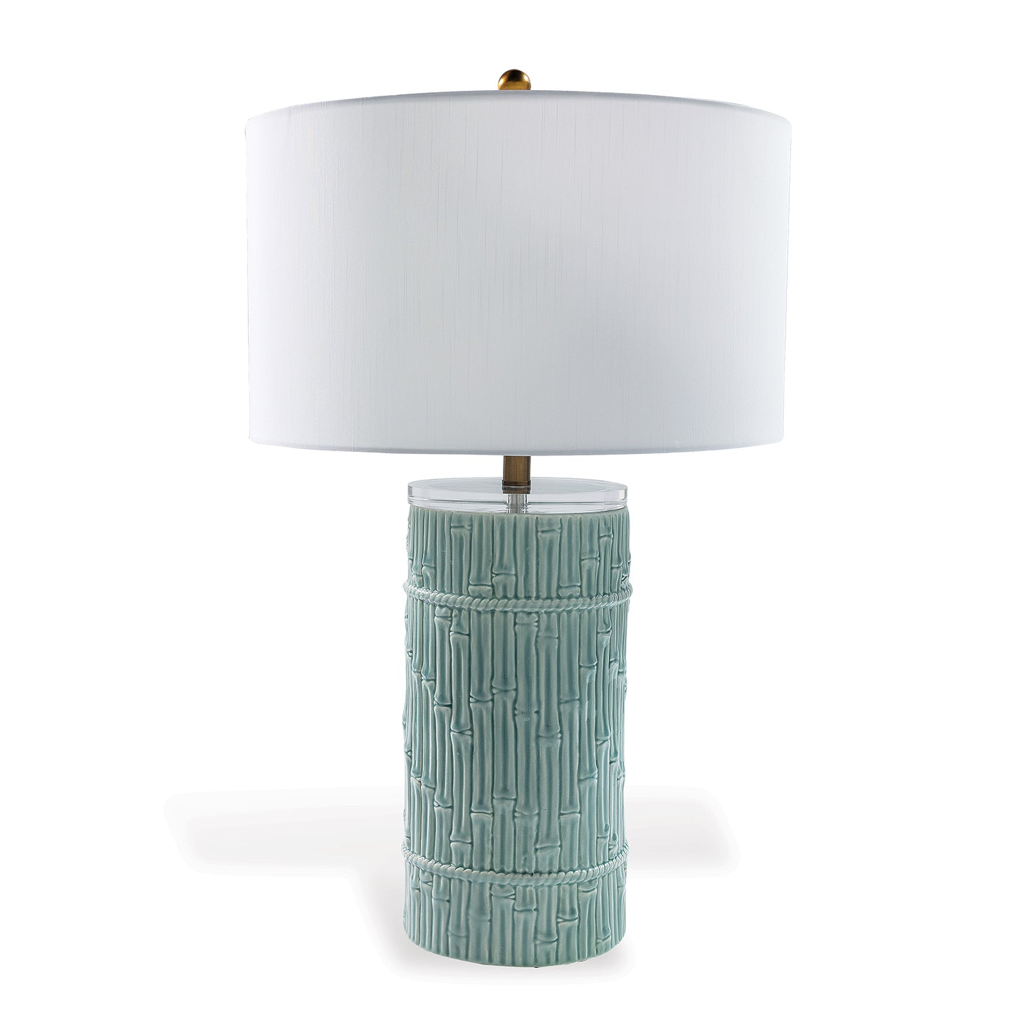 Bamboo Cylinder Celadon Lamp
