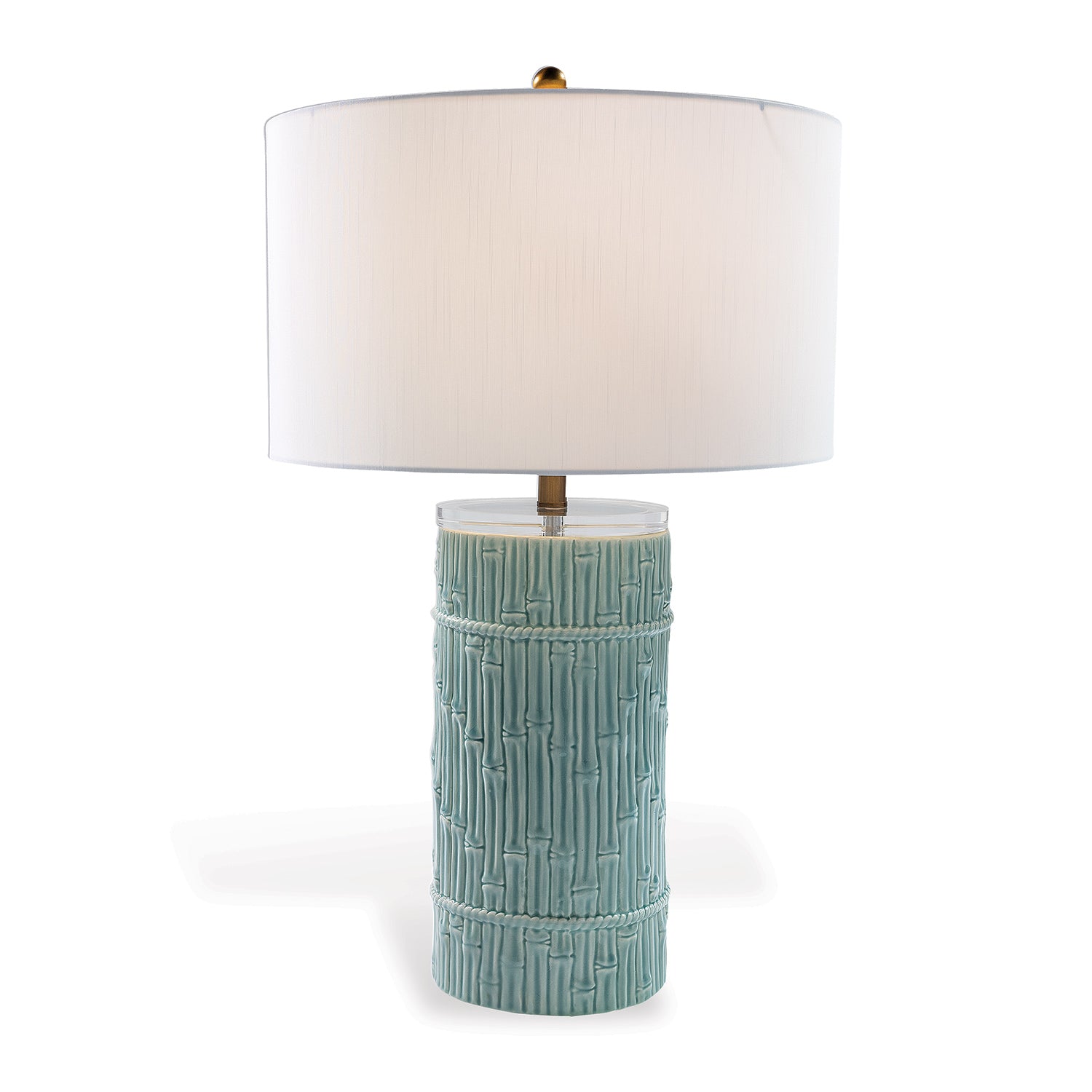 Bamboo Cylinder Celadon Lamp