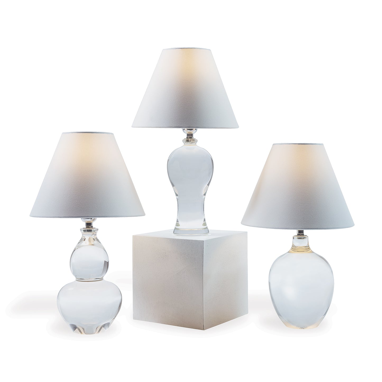 Bari Mini Plum Crystal Lamp