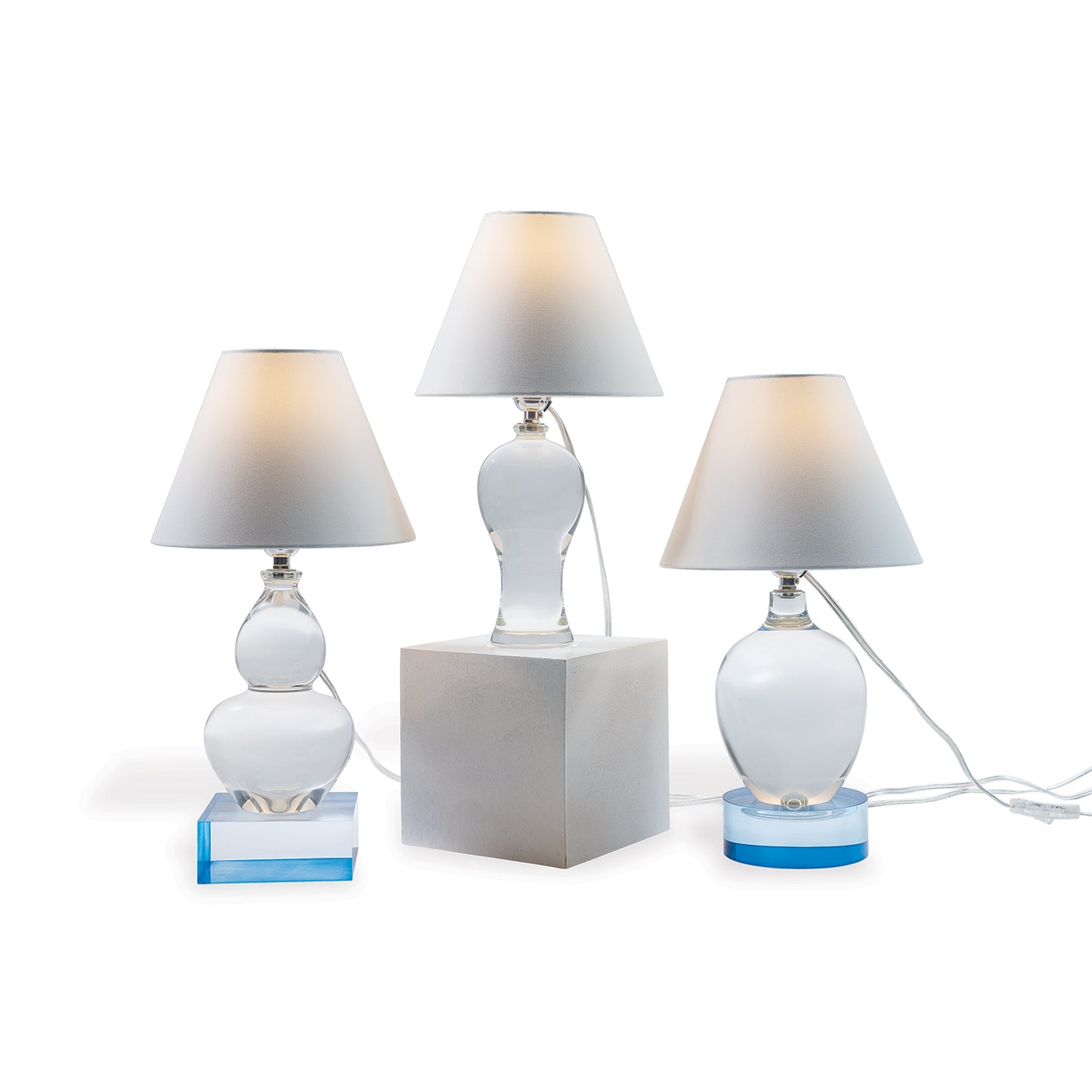 Bari Mini Plum Crystal Lamp