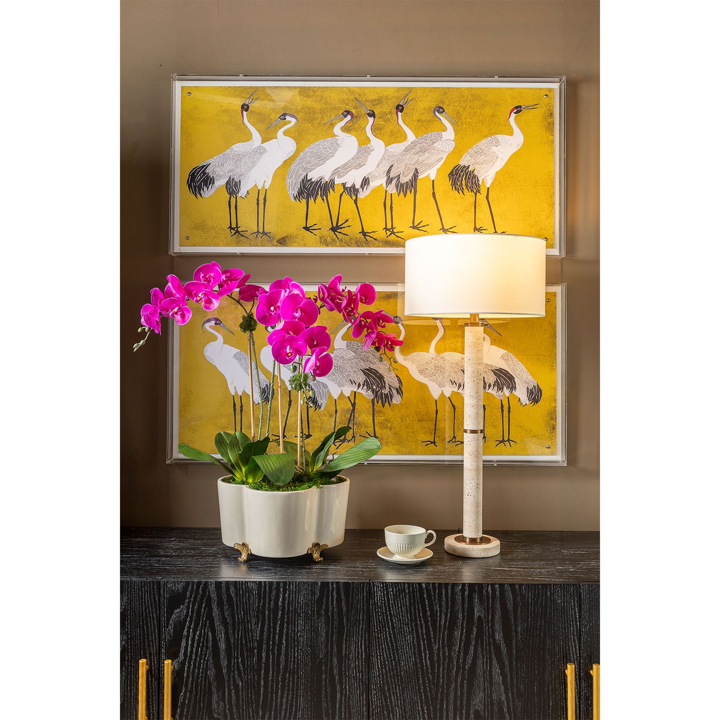 Tivoli Natural / Brass Lamp