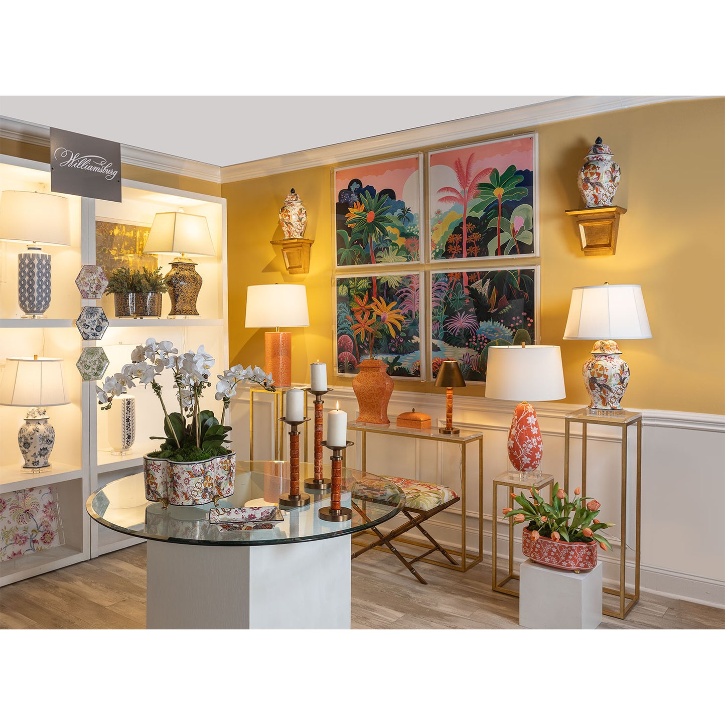 Floral Vine Coral Lamp