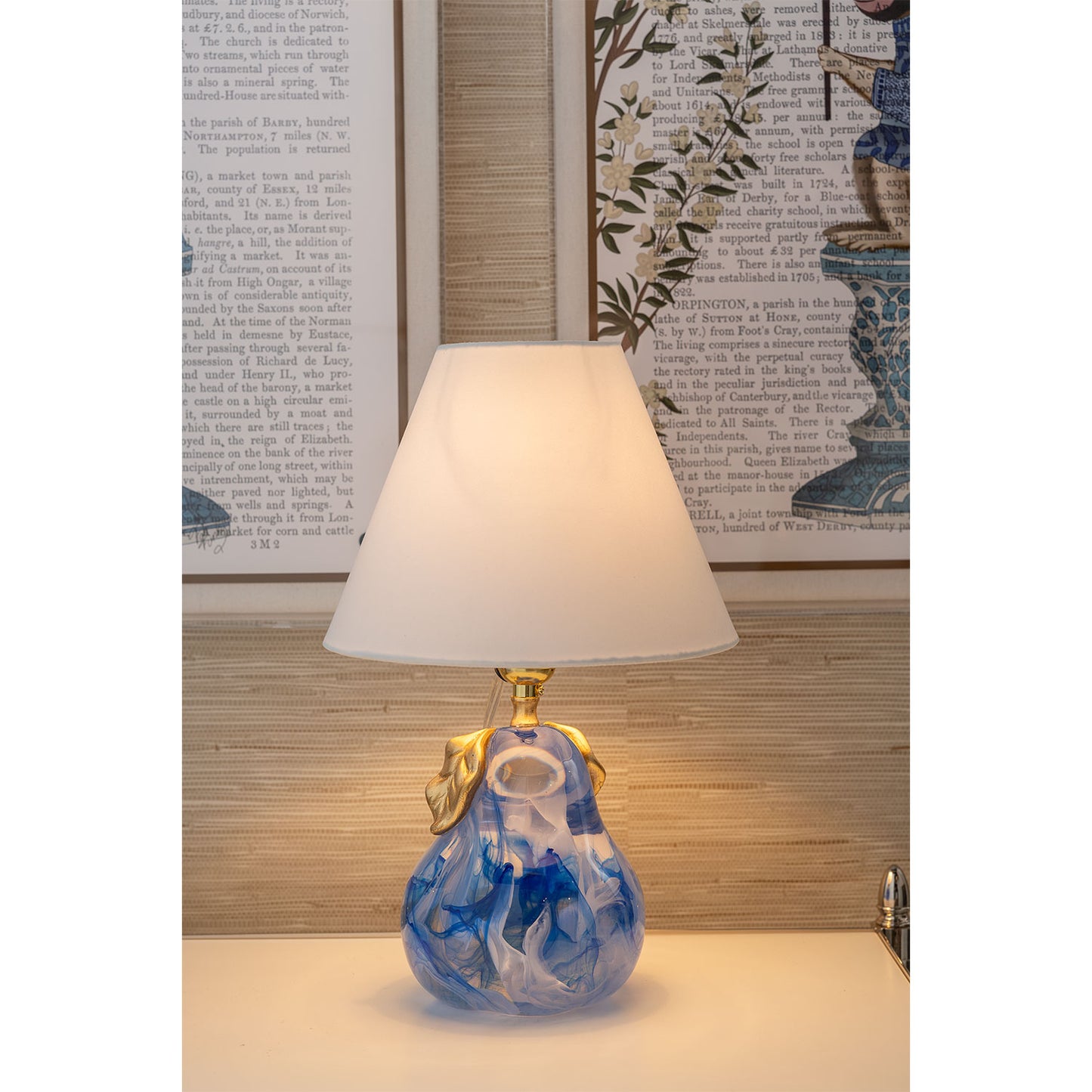 Oceanic Blue Pear Lamp