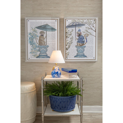 Oceanic Blue Pear Lamp