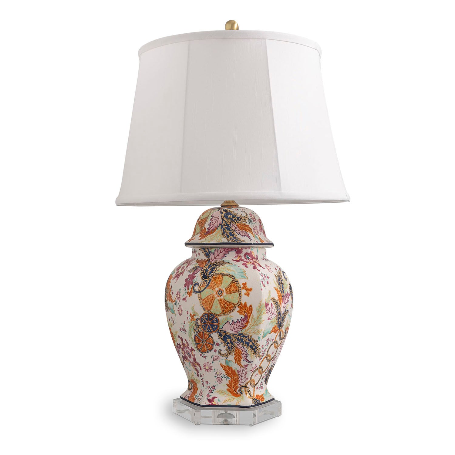 tobacco leaf lamp Vintage marble and brass Tobacco Leaf Lamp Port