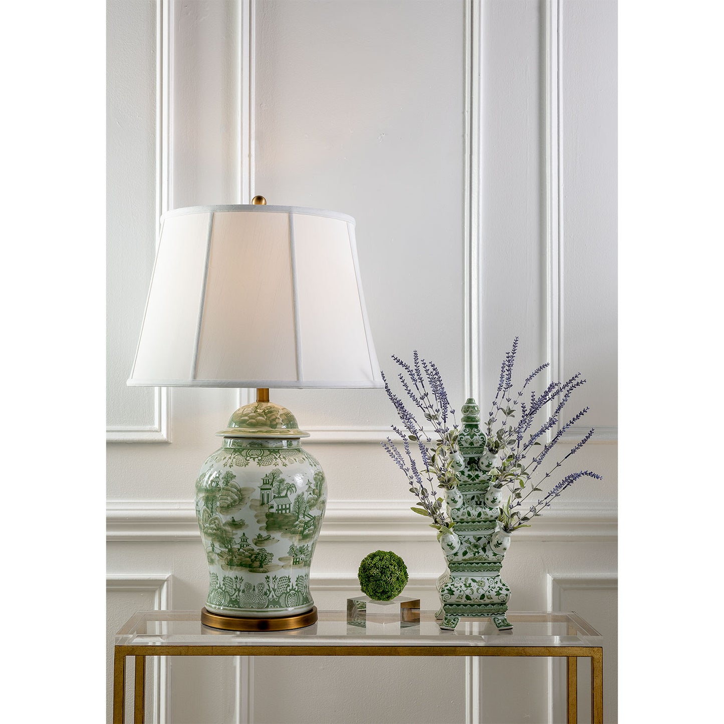 Green Willow Large Lamp