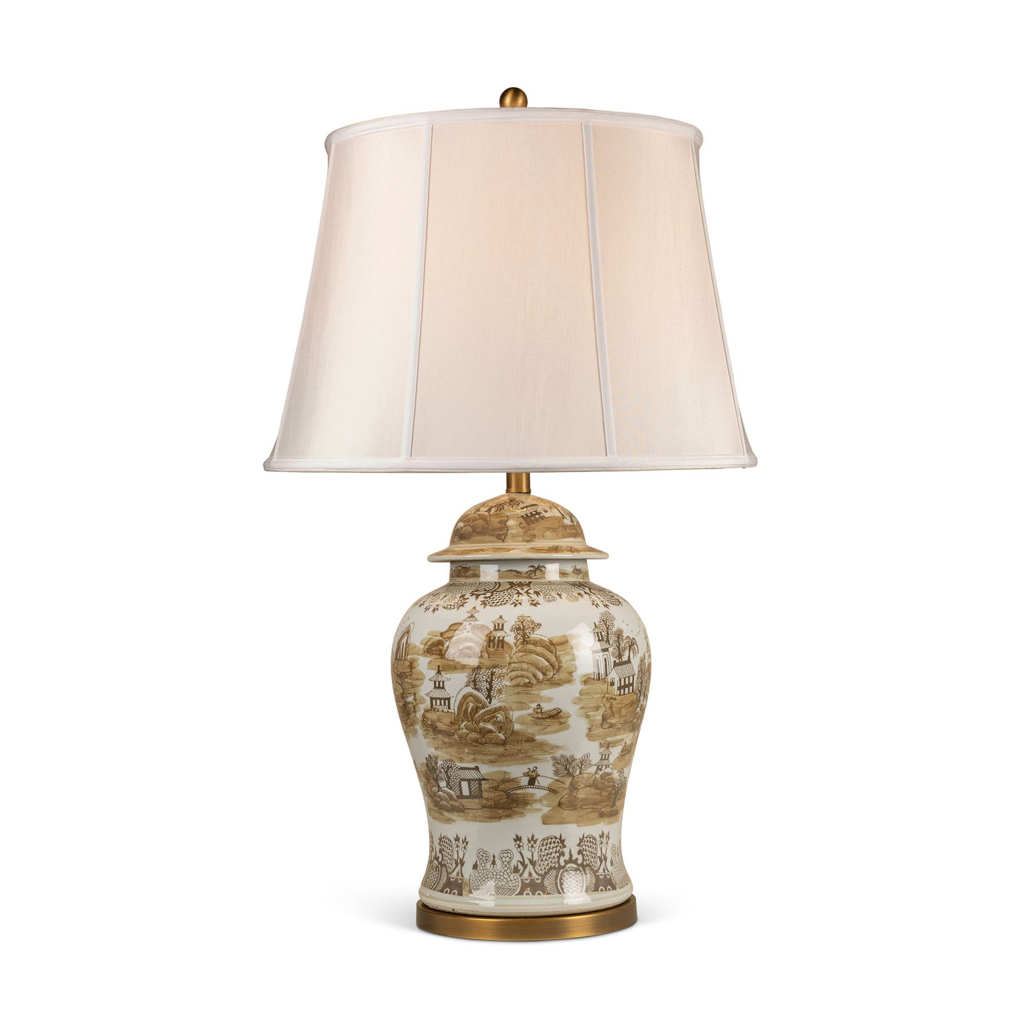 Brown Willow Large Lamp