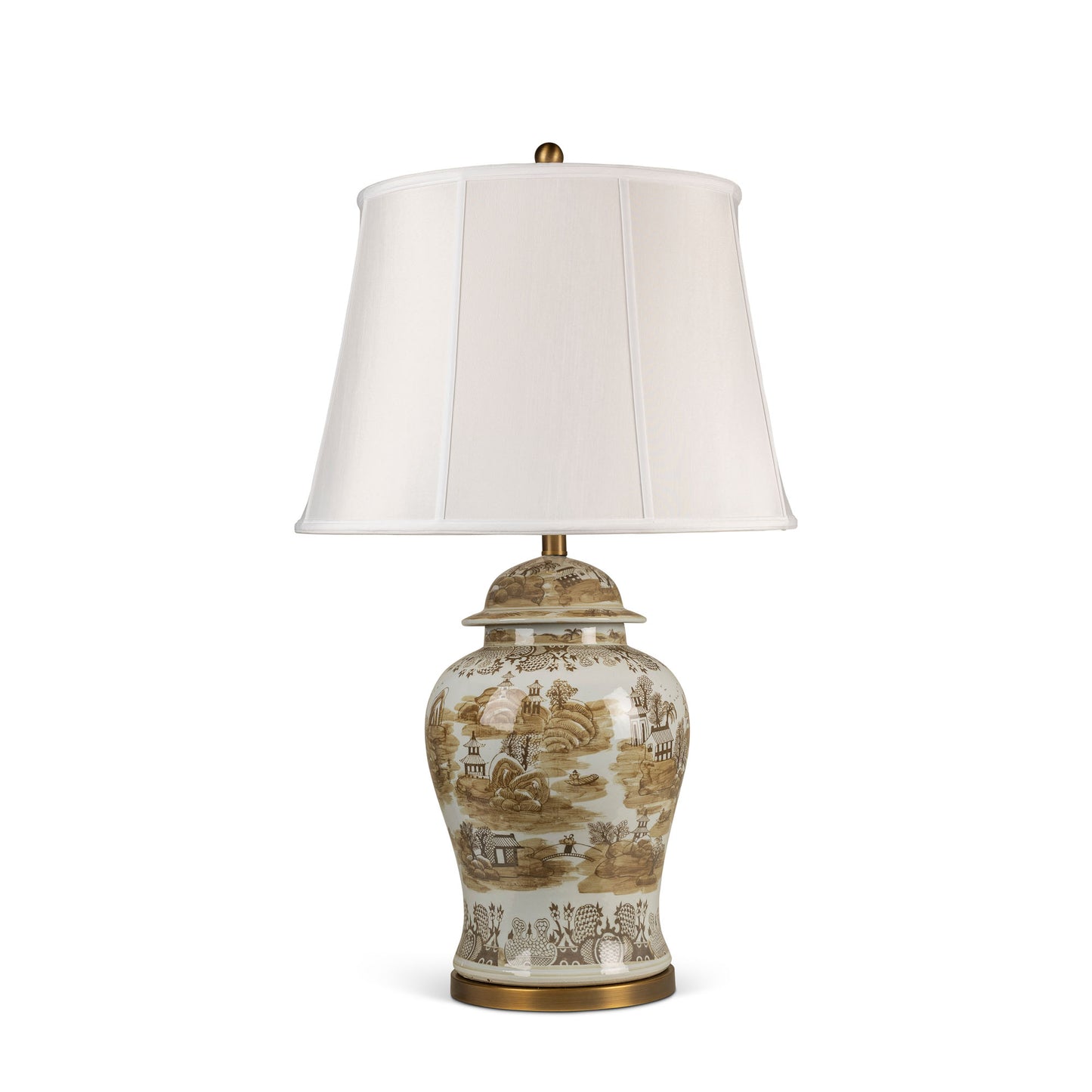 Brown Willow Large Lamp