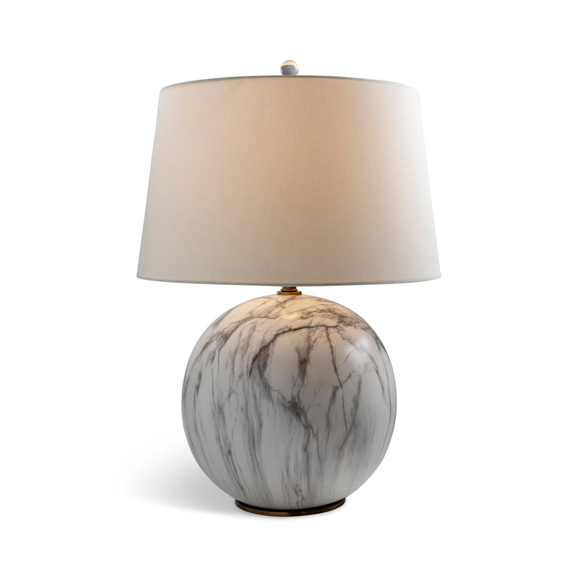 Meridian White Lamp 27"H