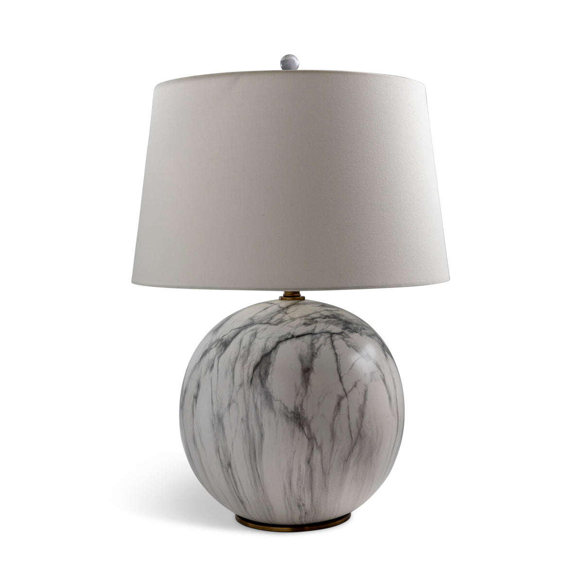 Meridian White Lamp 27"H