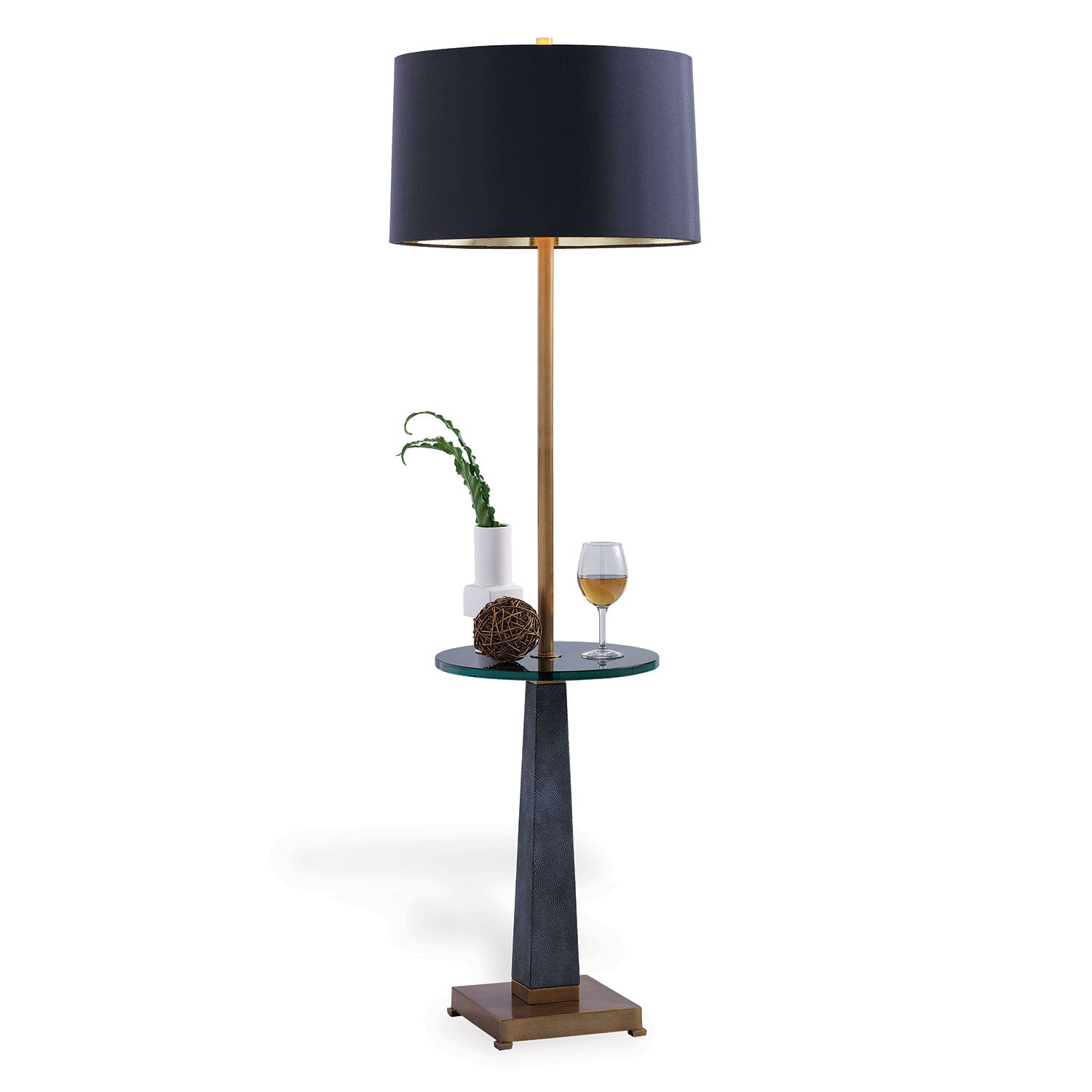 Cairo Gray Floor Lamp with Table