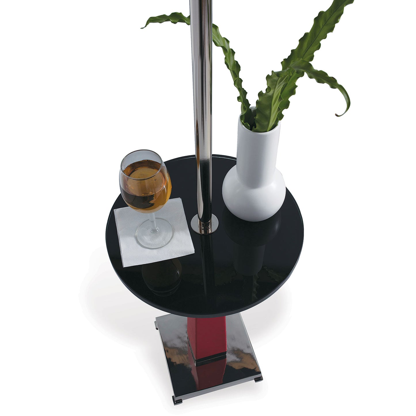 Cairo Red Floor Lamp with Table