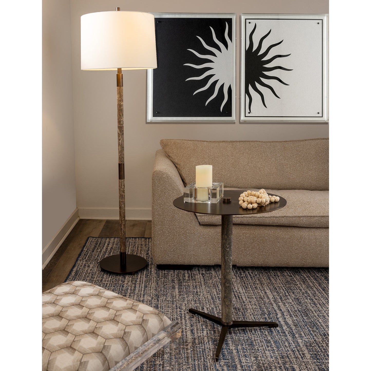 Tivoli Gray / Bronze Floor Lamp
