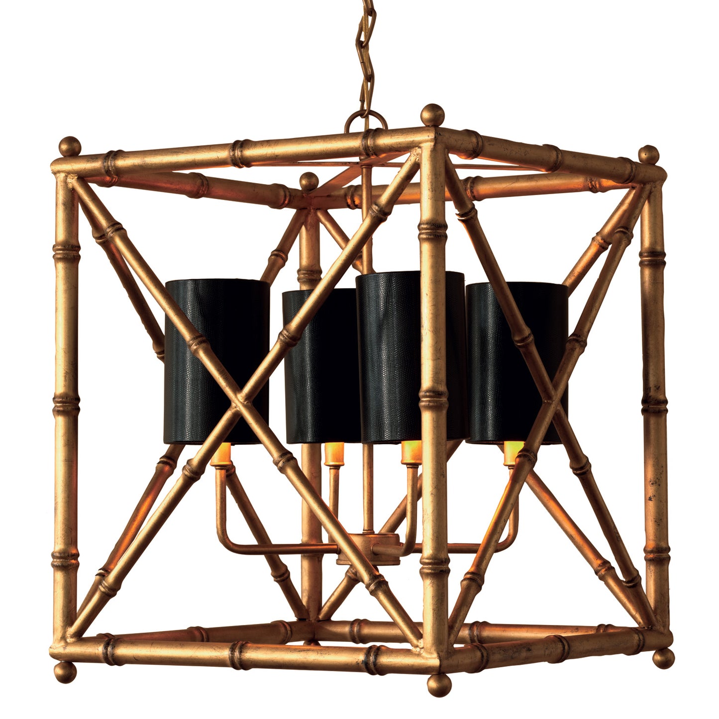 Baldwin Gold Chandelier 24"H