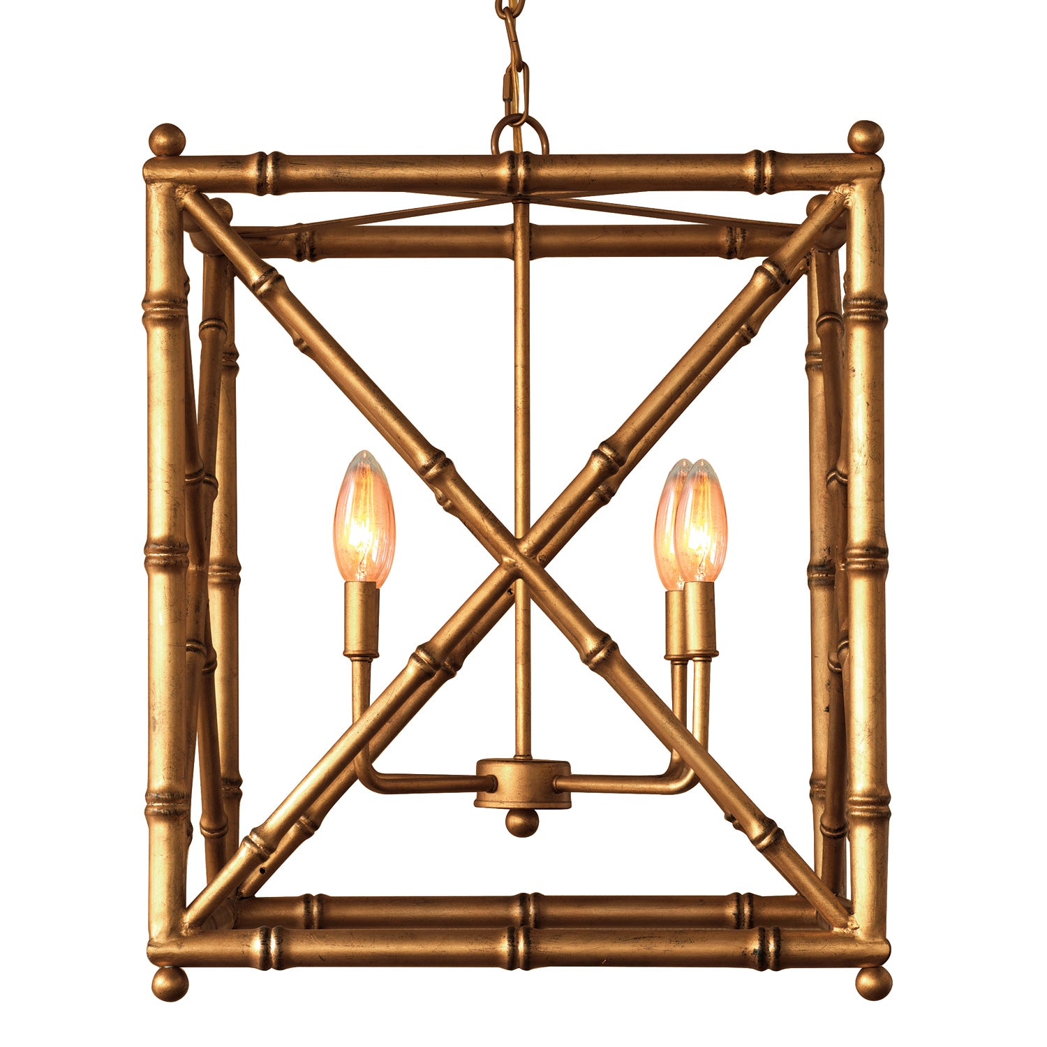 Baldwin Gold Chandelier 24"H