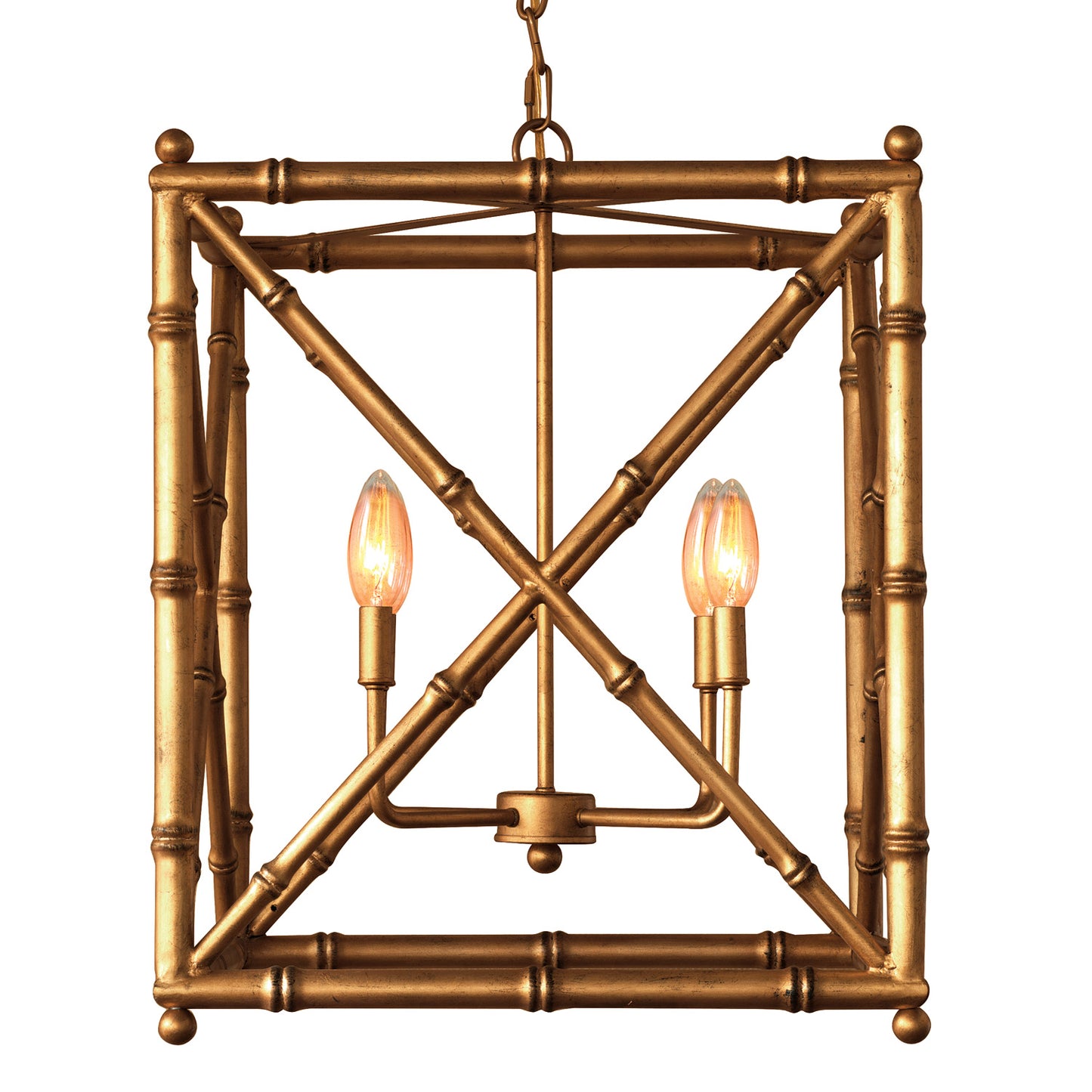 Baldwin Gold Chandelier 24"H
