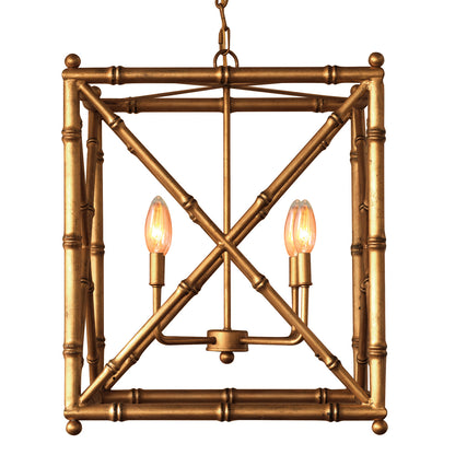 Baldwin Gold Chandelier 24"H