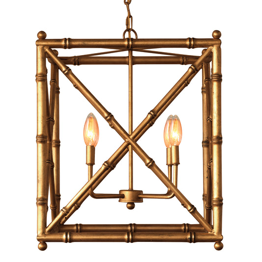 Baldwin Gold Chandelier 24"H