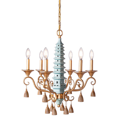 Oh, Pagoda Celadon Chandelier