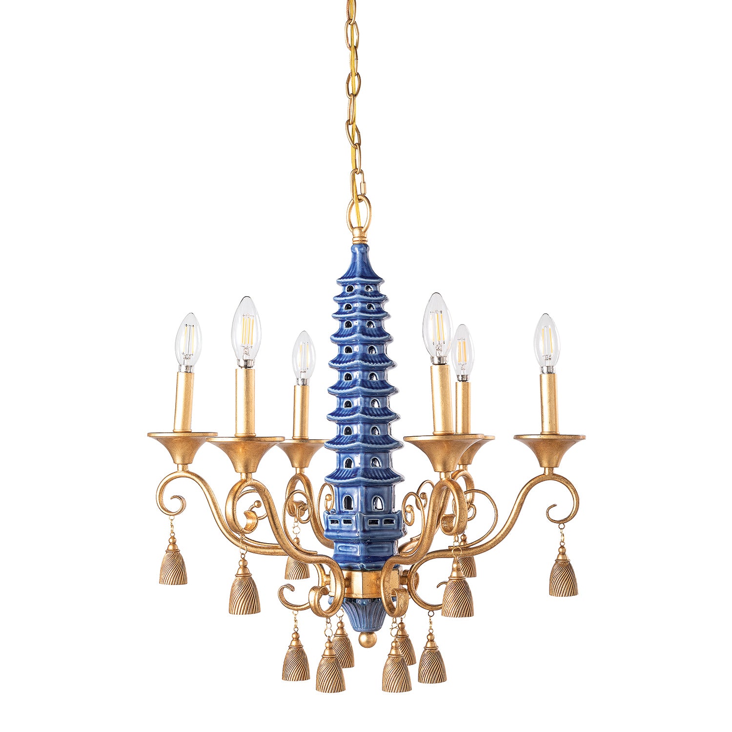 Oh, Pagoda Blue Chandelier