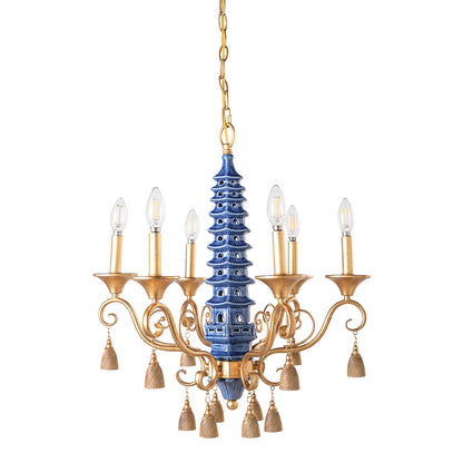Oh, Pagoda Blue Chandelier