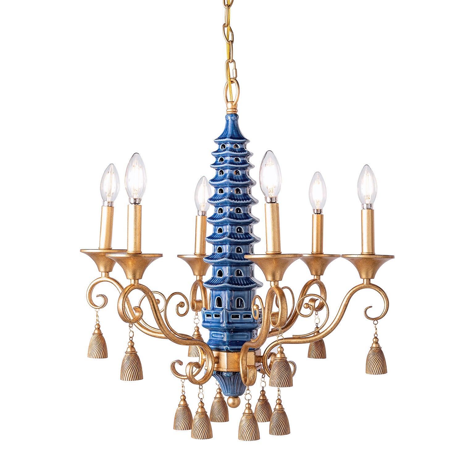 Oh, Pagoda Blue Chandelier