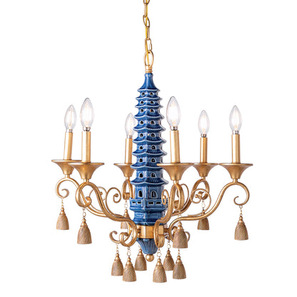 Oh, Pagoda Blue Chandelier