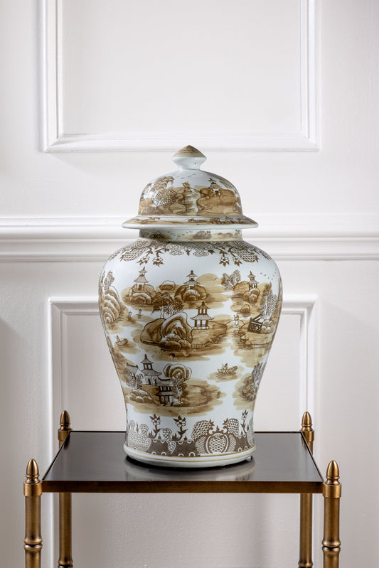 Brown Willow Large Jar