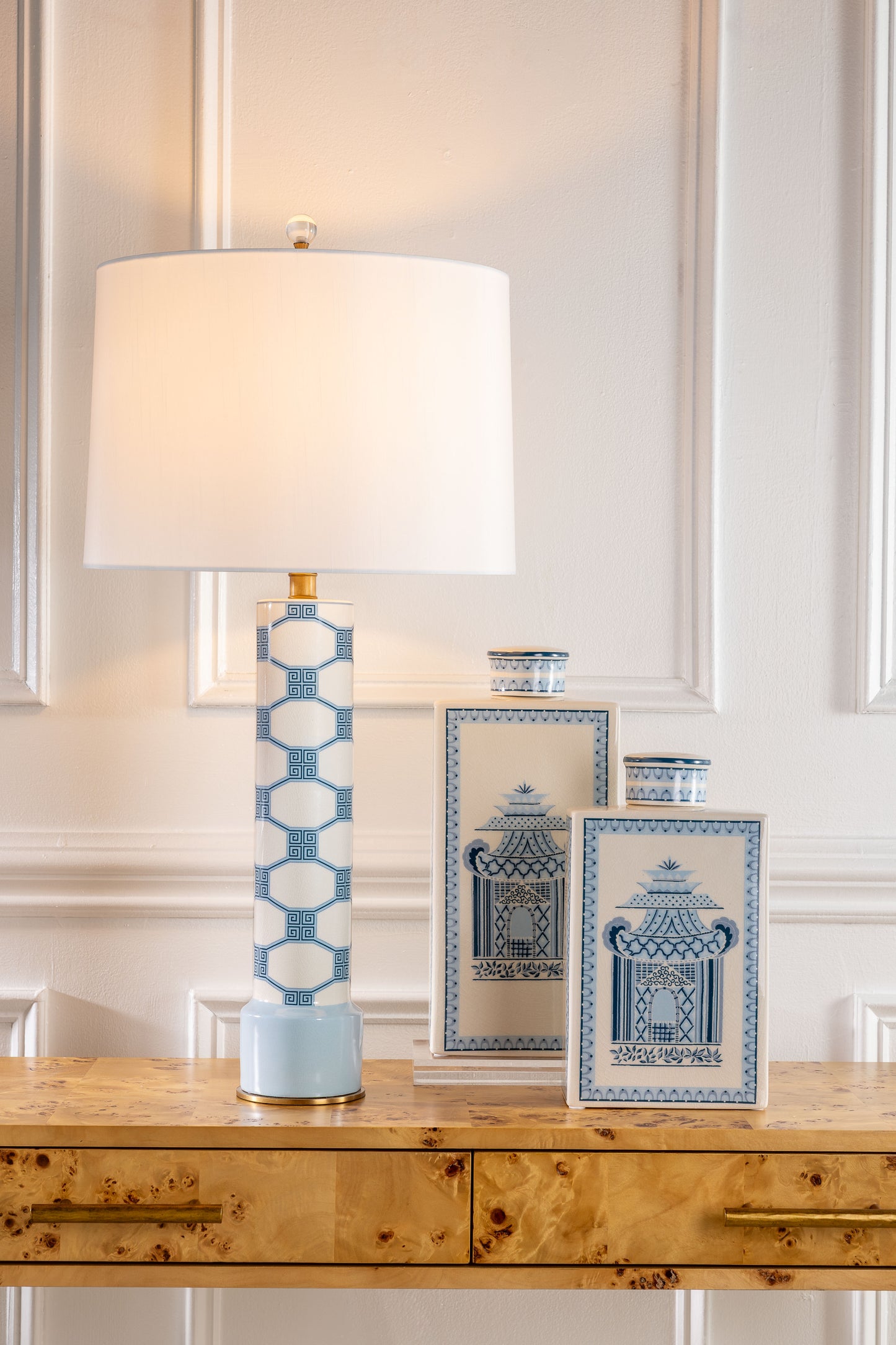 Pagoda Garden Blue Medium Jar