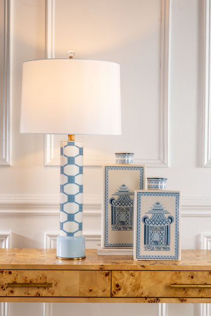 Pagoda Garden Blue Medium Jar
