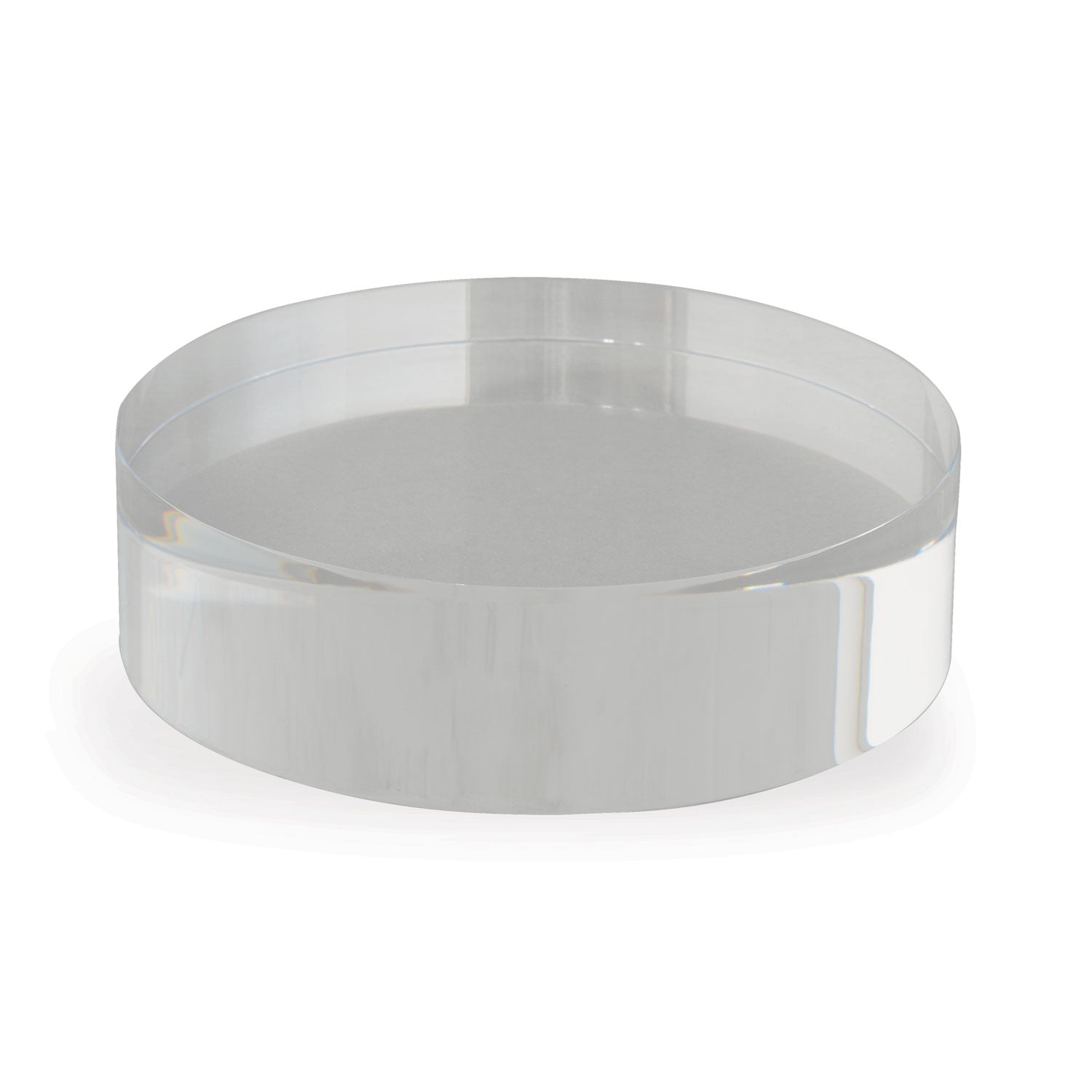 Clear Lucite Round Stand 7"D x 2"H (set of 2)